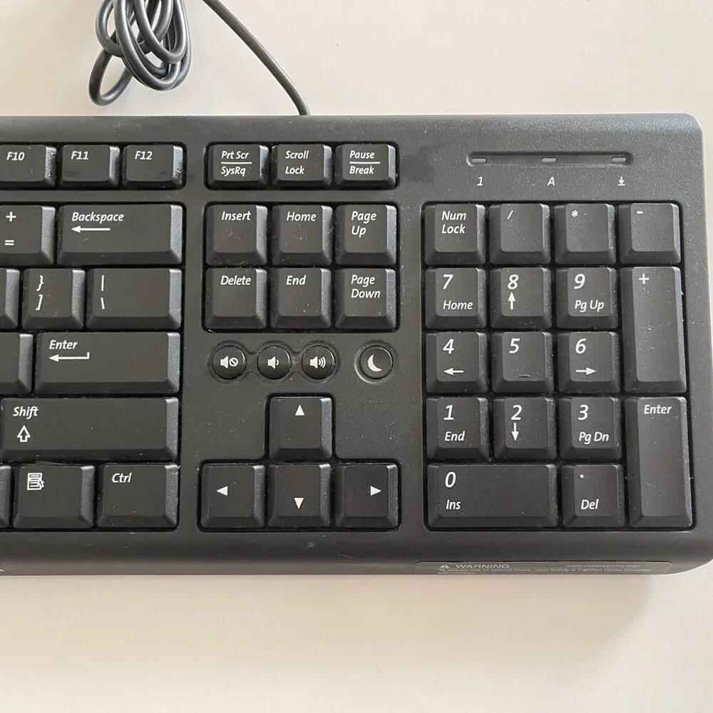 Compaq SK-2085 Wired USB Mechanical Clicky Keyboard Black Retro